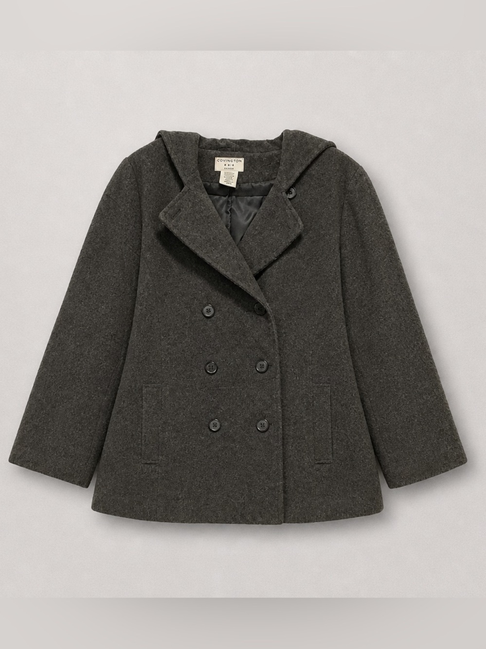 Covington Dark Gray Pea Coat Size 16/18